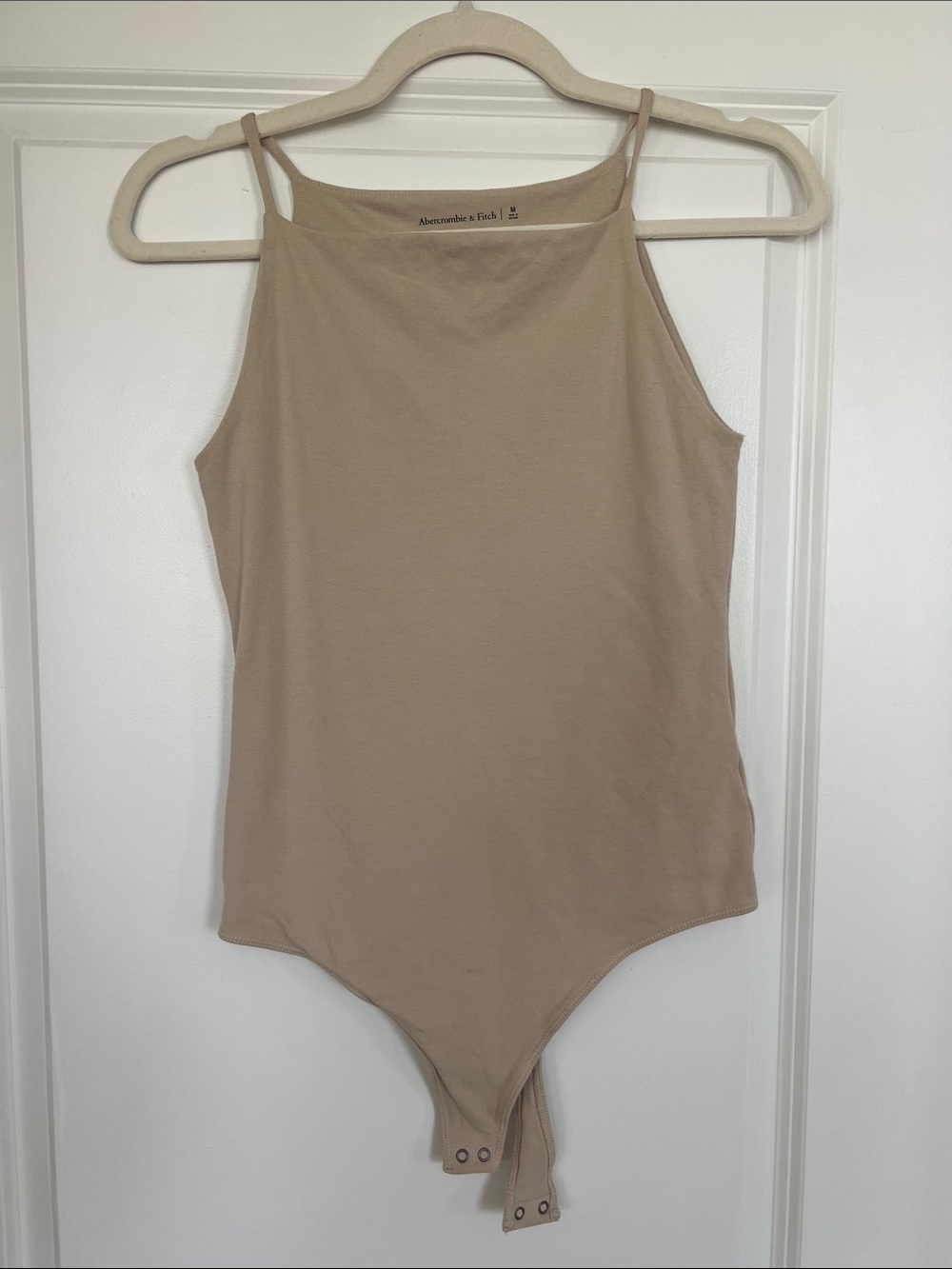 Abercrombie & Fitch Neutral Tan Halter Bodysuit